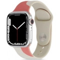 Apple Watch Ultra 49mm Silikon Kordon Renkli Desenli Esnek KRD-62 - Rouge Powder