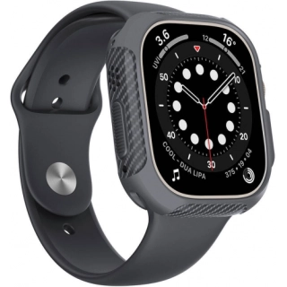Apple Watch Ultra 49mm Silikon TPU Kasa Koruyucu Watch Gard 31 - Gri