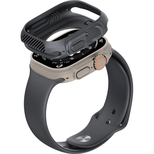 Apple Watch Ultra 49mm Silikon TPU Kasa Koruyucu Watch Gard 31 - Gri