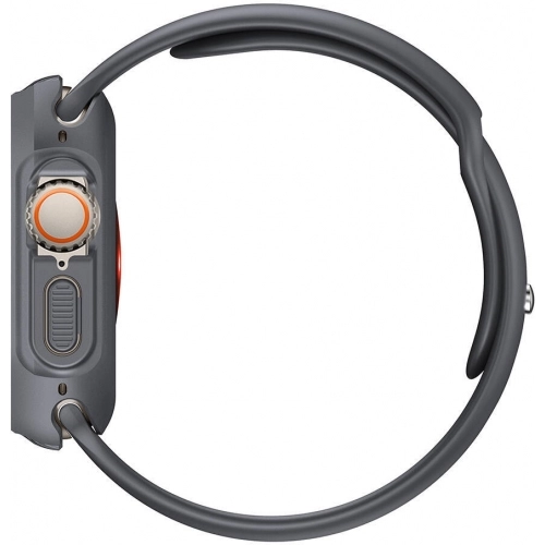 Apple Watch Ultra 49mm Silikon TPU Kasa Koruyucu Watch Gard 31 - Gri