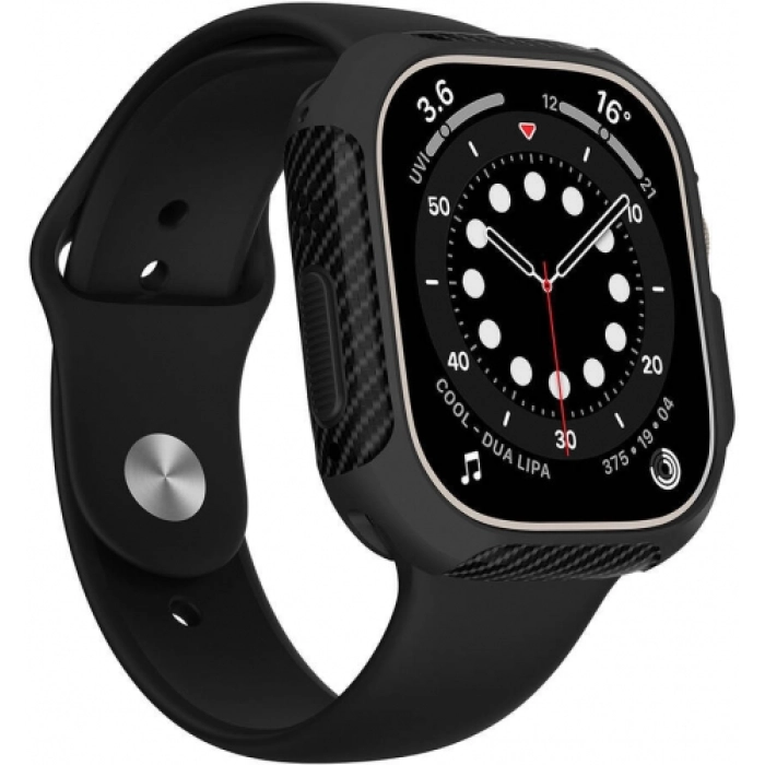 Apple Watch Ultra 49mm Silikon TPU Kasa Koruyucu Watch Gard 31 - Siyah