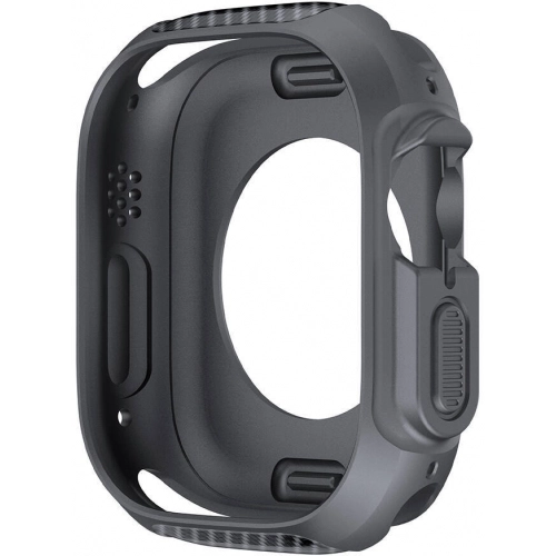 Apple Watch Ultra 49mm Silikon TPU Kasa Koruyucu Watch Gard 31 - Siyah