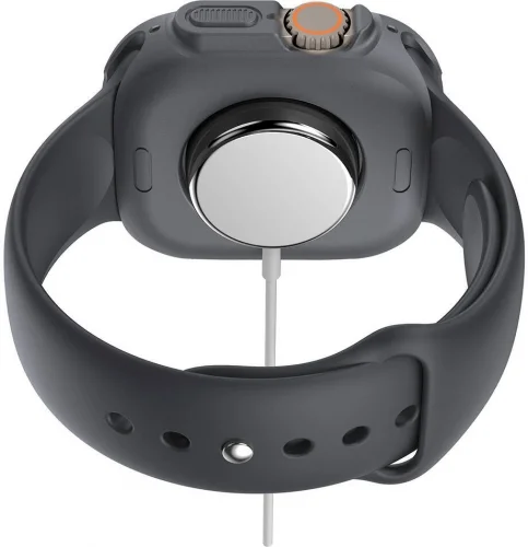Apple Watch Ultra 49mm Silikon TPU Kasa Koruyucu Watch Gard 31 - Siyah