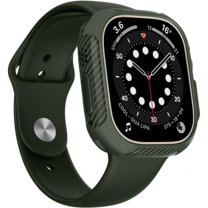 Apple Watch Ultra 49mm Silikon TPU Kasa Koruyucu Watch Gard 31 - Yeşil