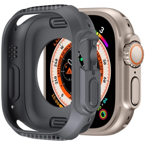 Apple Watch Ultra 49mm Silikon TPU Kasa Koruyucu Watch Gard 31 - Yeşil