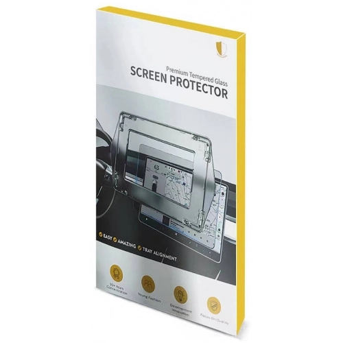 Tesla Model Y Araç Multimedya Ekran Koruyucu AR Oleofobik Uygulama Aparatlı Premium Temperli Cam Ekran Koruyucu