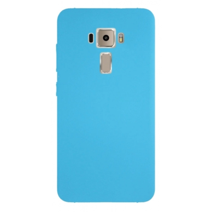 Asus Zenfone 3 ZE552KL Kılıf İnce Soft Mat Renkli Esnek Silikon Kapak - Mavi