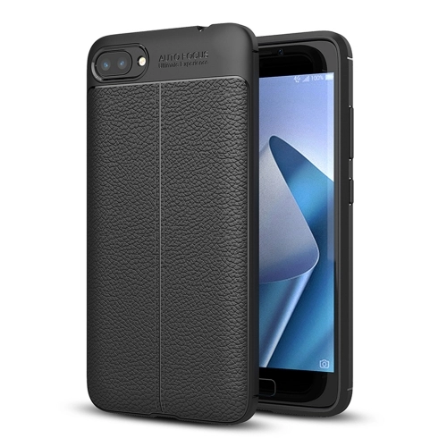 Asus Zenfone 4 Max ZC554KL Kılıf Deri Görünümlü Lüks Parmak İzi Bırakmaz Niss Silikon Kapak - Siyah