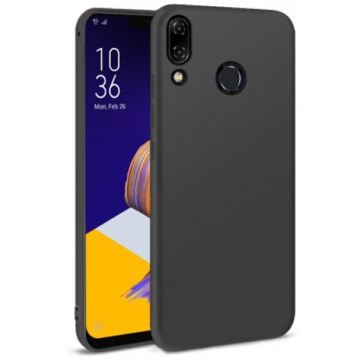 Asus Zenfone 5 (ZE620KL) Kılıf İnce Soft Mat Renkli Esnek Silikon Kapak - Siyah