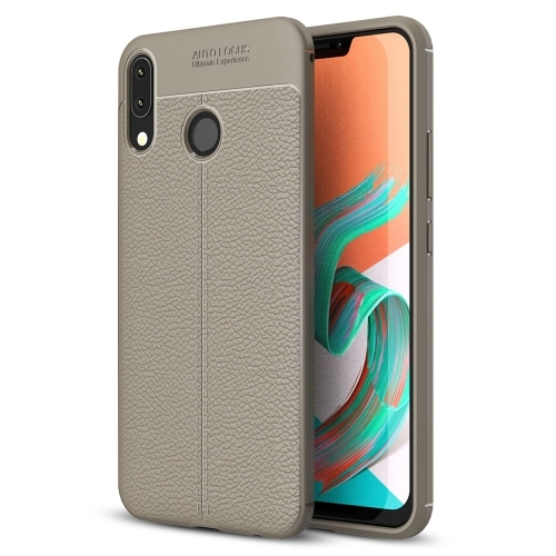 Asus Zenfone 5 (ZE620KL) Kılıf Deri Görünümlü Lüks Parmak İzi Bırakmaz Niss Silikon Kapak - Gri