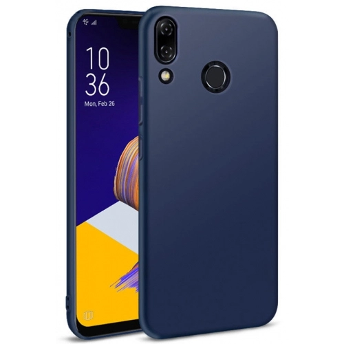 Asus Zenfone Max Pro ZB602KL Kılıf İnce Soft Mat Renkli Esnek Silikon Kapak - Lacivert