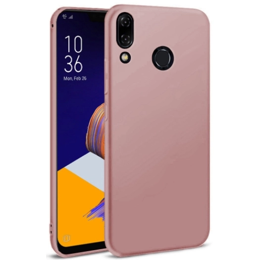 Asus Zenfone Max Pro ZB602KL Kılıf İnce Soft Mat Renkli Esnek Silikon Kapak - Rose Gold