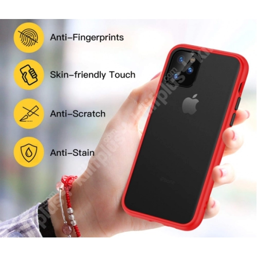 Benks Apple iPhone 11 Kılıf Arkası Mat Magic Smooth Drop Resistance Kapak - Kırmızı