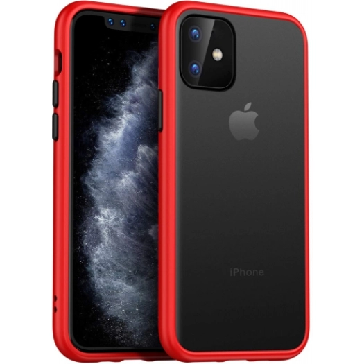 Benks Apple iPhone 11 Kılıf Arkası Mat Magic Smooth Drop Resistance Kapak - Kırmızı