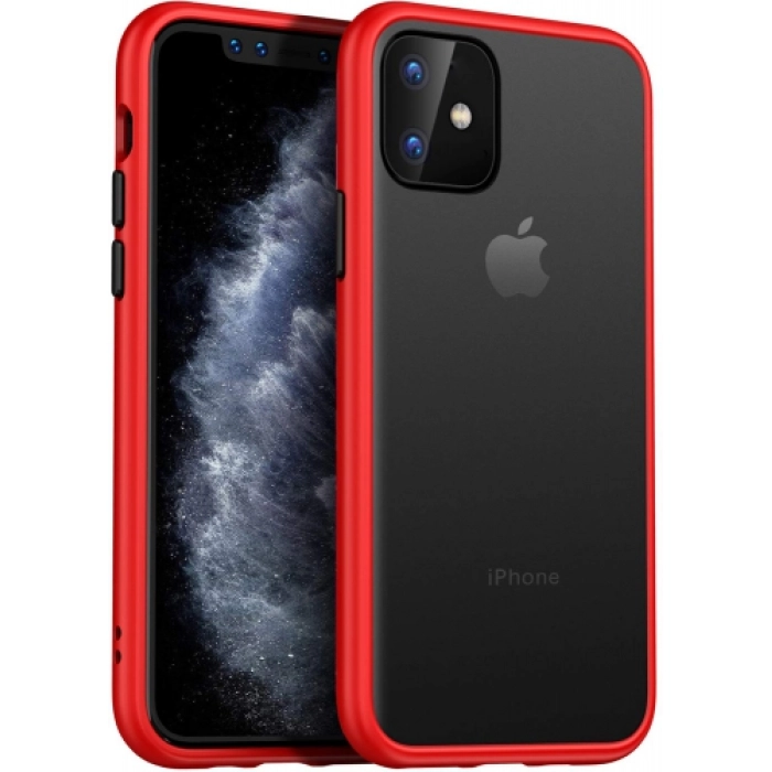 Benks Apple iPhone 11 Kılıf Arkası Mat Magic Smooth Drop Resistance Kapak - Kırmızı