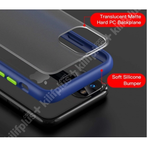 Benks Apple iPhone 11 Kılıf Arkası Mat Magic Smooth Drop Resistance Kapak - Mavi