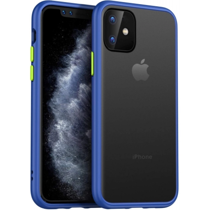 Benks Apple iPhone 11 Kılıf Arkası Mat Magic Smooth Drop Resistance Kapak - Mavi