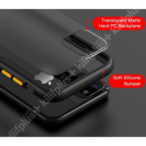 Benks Apple iPhone 11 Kılıf Arkası Mat Magic Smooth Drop Resistance Kapak - Siyah