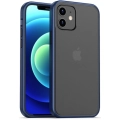 Benks Apple iPhone 12 (6.1) Kılıf Arkası Mat Magic Smooth Drop Resistance Kapak - Lacivert