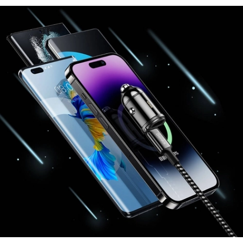 Benks C30SE Hızlı Şarj Çift Port PD Araç Şarj Aleti 30W Max - Siyah