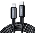 Benks D43 Type-C to Lightning PD Hızlı Şarj ve Data Kablo 480Mbps 1.2 Metre - Siyah