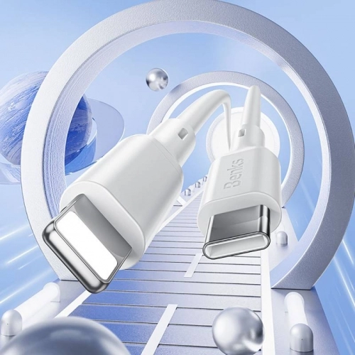Benks D45 Type-C to Lightning PD Hızlı Şarj ve Data Kablo 480Mbps 2 Metre - Beyaz