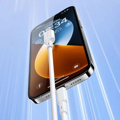 Benks D45 Type-C to Lightning PD Hızlı Şarj ve Data Kablo 480Mbps 2 Metre - Beyaz