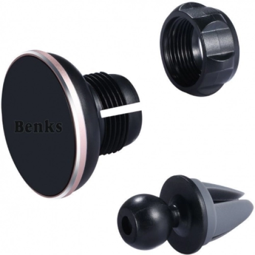 Benks Kalorifer Peteği Girişli Mıknatıslı Araç Telefon Tutucu - Siyah