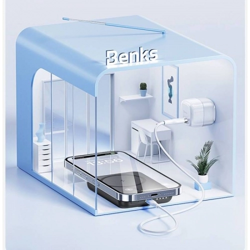Benks MP09 Magsafe Magnetik Standlı İnce Tasarımlı Powerbank 6000mAh - Mavi