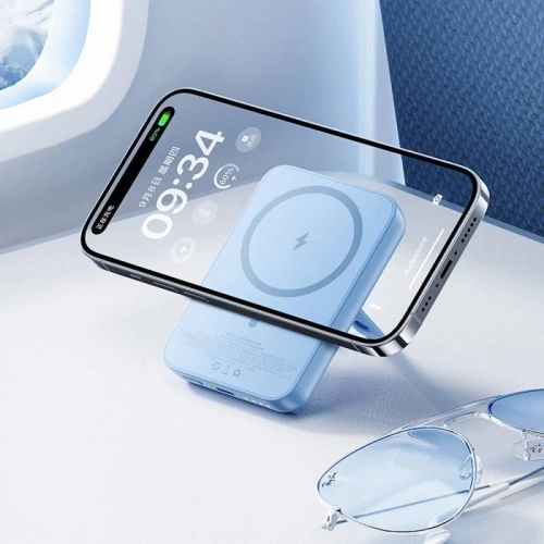 Benks MP09 Magsafe Magnetik Standlı İnce Tasarımlı Powerbank 6000mAh - Siyah