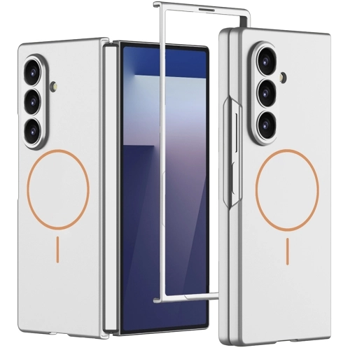 Samsung Galaxy Z Fold 7 Kılıf Magsafe Uyumlu Kıpta Kablosuz Şarj Destekli Kapak - Koyu Yeşil