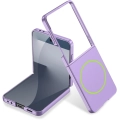 Samsung Galaxy Z Flip 7 Kılıf Magsafe Uyumlu Kıpta Kablosuz Şarj Destekli Kapak - Lacivert