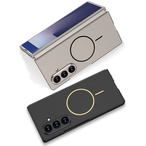 Samsung Galaxy Z Fold 7 Kılıf Magsafe Uyumlu Kıpta Kablosuz Şarj Destekli Kapak - Koyu Yeşil