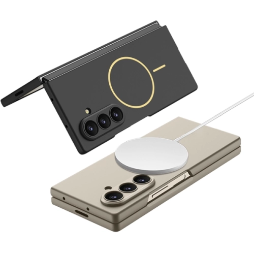 Samsung Galaxy Z Fold 7 Kılıf Magsafe Uyumlu Kıpta Kablosuz Şarj Destekli Kapak - Lacivert