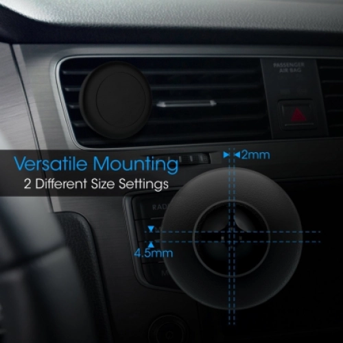 CRH-01 Mıknatıslı Araç Telefon Tutucu Havalandırma Girişli - Siyah