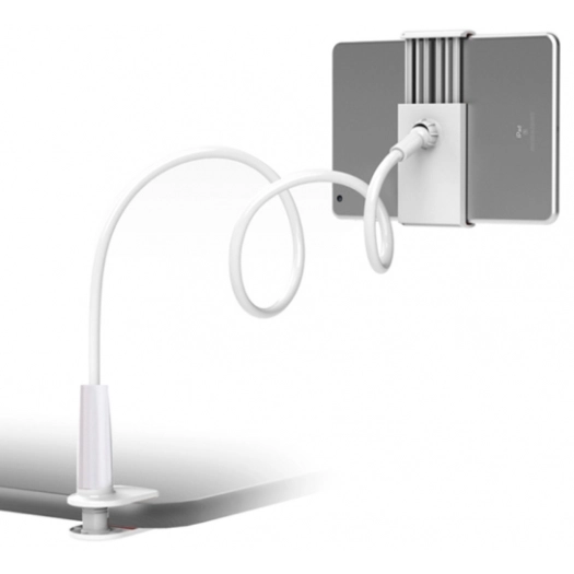 Ergonomik 360 Dönebilen Masa Tablet Telefon Tutucu - Beyaz
