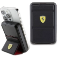Ferrari 973WP Orjinal Lisanslı Magsafe Şarj Özellikli Standlı Metal Logolu Powerbank 10.000mAh - Siyah