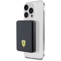 Ferrari Led Işıklı Göstergeli Magsafe Magnetik Orjinal Lisanslı Powerbank 5000 Mah - Siyah