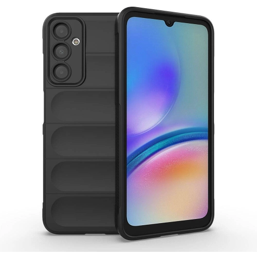 Samsung Galaxy A05s Kılıf Esnek TPU Oyuklu Arka Yüzey Tasarımlı Zore Etnik Silikon Kapak - Siyah