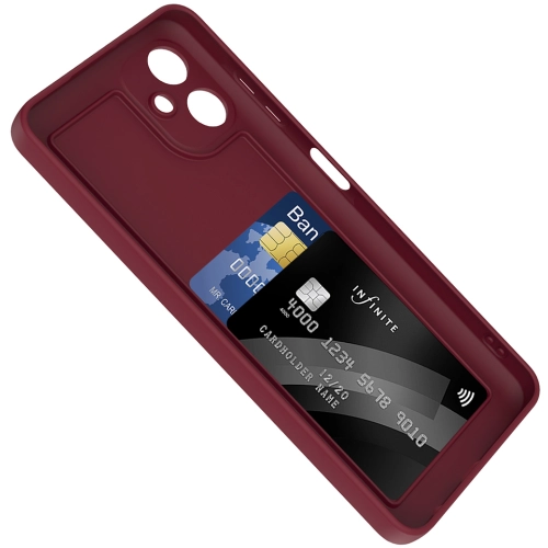 Samsung Galaxy A06 Kılıf İçi Kadife Dokulu Kartlık Hazneli Mat Vitra Silikon Kapak - Lacivert