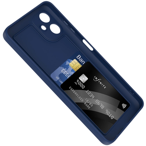 Samsung Galaxy A06 Kılıf İçi Kadife Dokulu Kartlık Hazneli Mat Vitra Silikon Kapak - Kahverengi