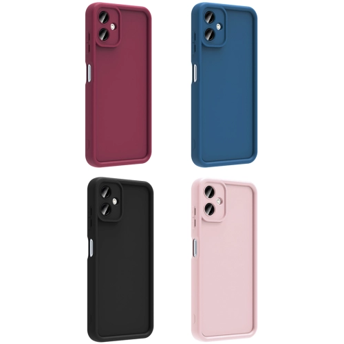 Samsung Galaxy A06 ile Uyumlu Kılıf Kamera Korumalı Silikon Ananas Kapak - Pembe