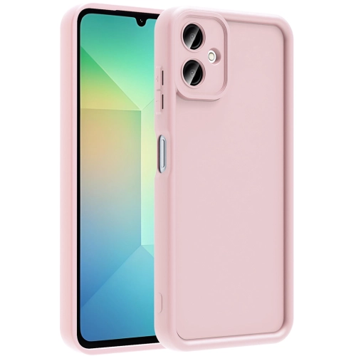 Samsung Galaxy A06 ile Uyumlu Kılıf Kamera Korumalı Silikon Ananas Kapak - Pembe