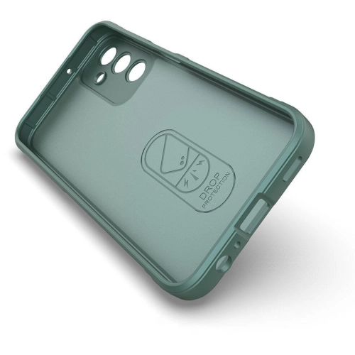 Samsung Galaxy A15 Kılıf Esnek TPU Oyuklu Arka Yüzey Tasarımlı Zore Etnik Silikon Kapak - Koyu Yeşil