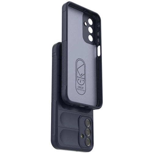 Samsung Galaxy A15 Kılıf Esnek TPU Oyuklu Arka Yüzey Tasarımlı Zore Etnik Silikon Kapak - Lacivert