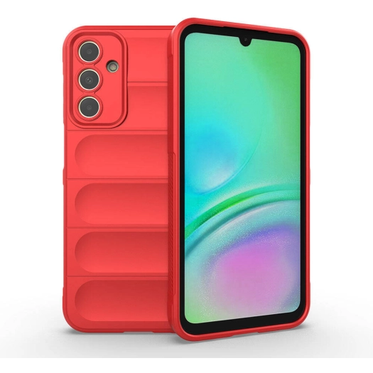 Samsung Galaxy A15 Kılıf Esnek TPU Oyuklu Arka Yüzey Tasarımlı Zore Etnik Silikon Kapak - Kırmızı