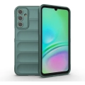 Samsung Galaxy A15 Kılıf Esnek TPU Oyuklu Arka Yüzey Tasarımlı Zore Etnik Silikon Kapak - Koyu Yeşil