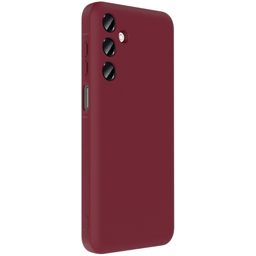 Samsung Galaxy A16 Kılıf İçi Kadife Dokulu Kartlık Hazneli Mat Vitra Silikon Kapak - Gri