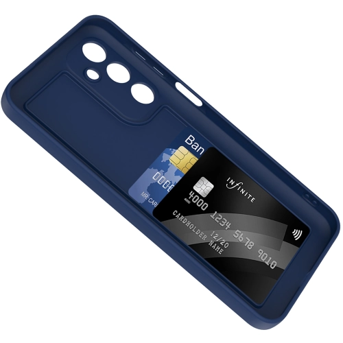 Samsung Galaxy A16 Kılıf İçi Kadife Dokulu Kartlık Hazneli Mat Vitra Silikon Kapak - Mürdüm