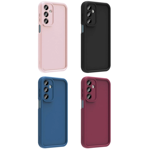 Samsung Galaxy A16 ile Uyumlu Kılıf Kamera Korumalı Silikon Ananas Kapak - Pembe